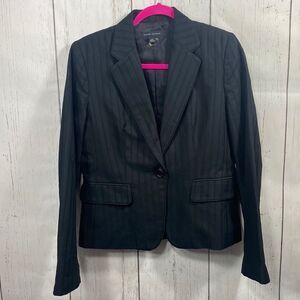 Banana Republic Womens Black Single Button Blazer Jacket